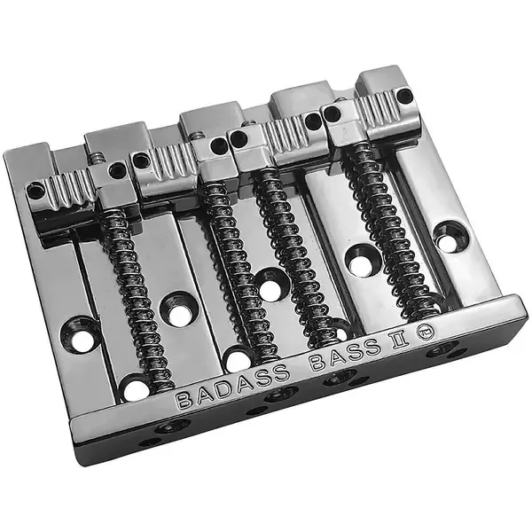 Бридж для бас-гитары Leo Quan Badass II 4-String Bass Bridge Grooved Saddles Chrome