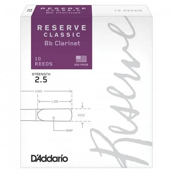 Трость для кларнета Bb Rico Reserve Classic DCT1025