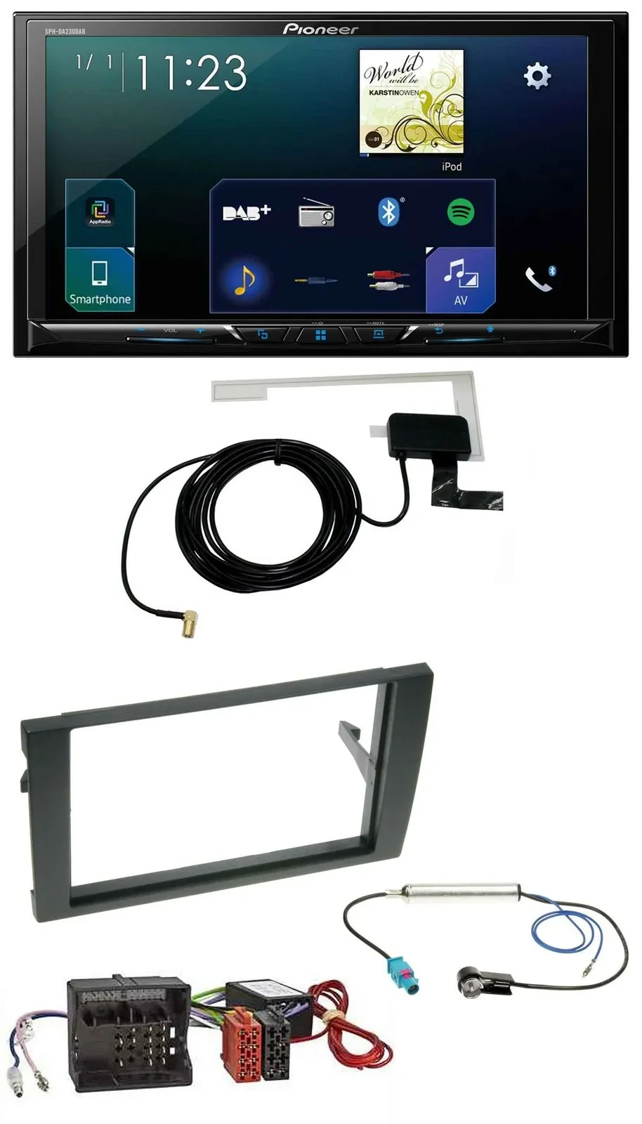 Pioneer 2DIN DAB USB MP3 Bluetooth Autoradio für Audi A4 B7 04-08 Aktivsystem MO