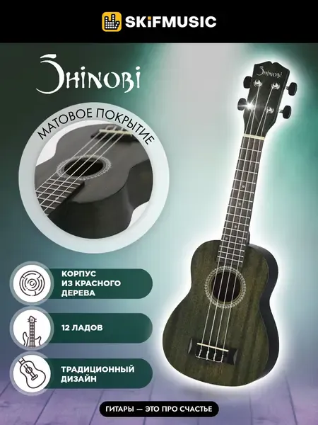 Укулеле сопрано Shinobi H-21 Blue