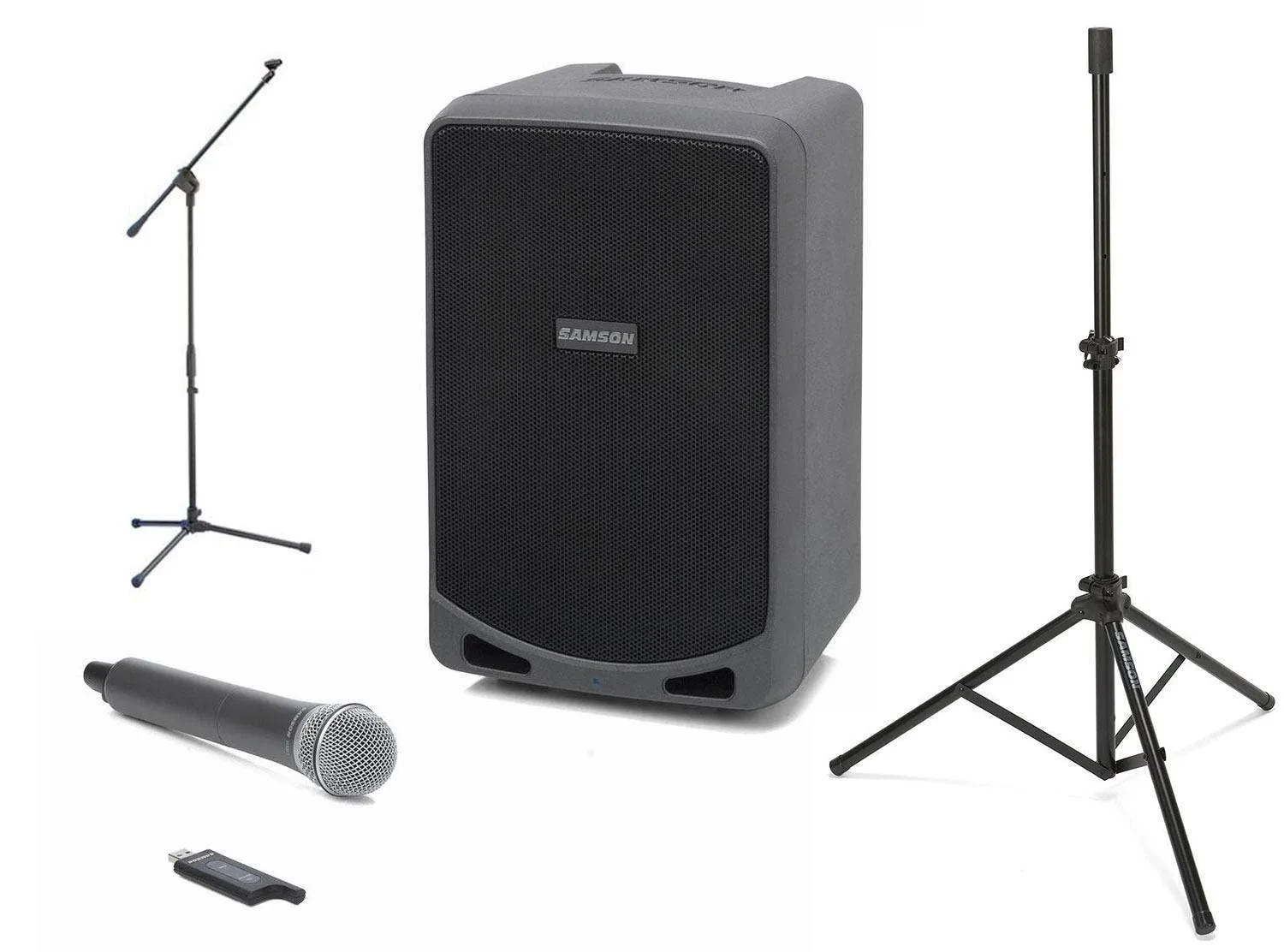 Samson XP106W Portable Full Performer Package with Speaker and Microphone Stand