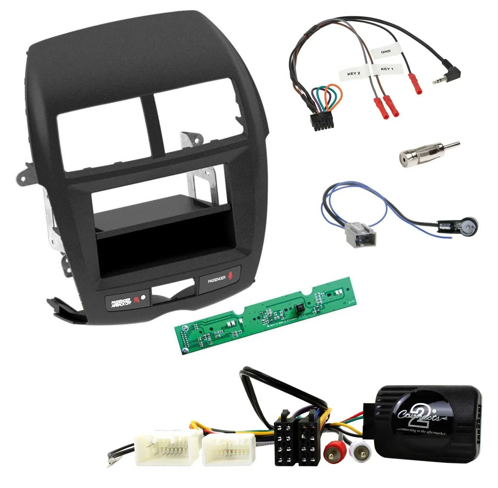 Radioset Lenkradadapter DIN Autoradio für Mitsubishi ASX 2010-2014