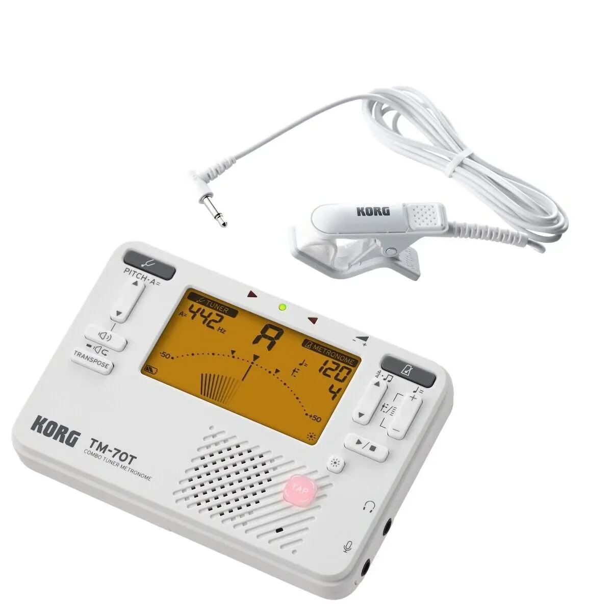 Тюнер компактный KORG TM-70C White с микрофоном