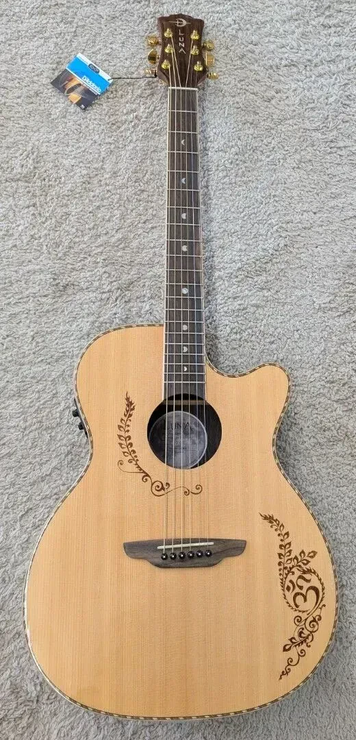 Luna VG SIG Vicki Genfan Signature Henna Acoustic Electric Guitar, Solid Top