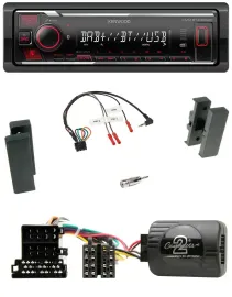 Автомагнитола Kenwood Bluetooth USB DAB для Seat Leon 2002–2006 и Toledo с 2002, совместимая с кнопками на руле