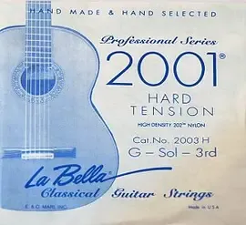 Струна для классической гитары La Bella 2003H, нейлон, калибр 33