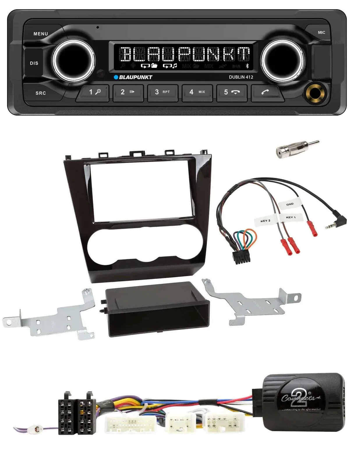 Автомагнитола для Subaru Forester (с 2015) Blaupunkt Bluetooth, USB, MP3, поддержка кнопок на руле