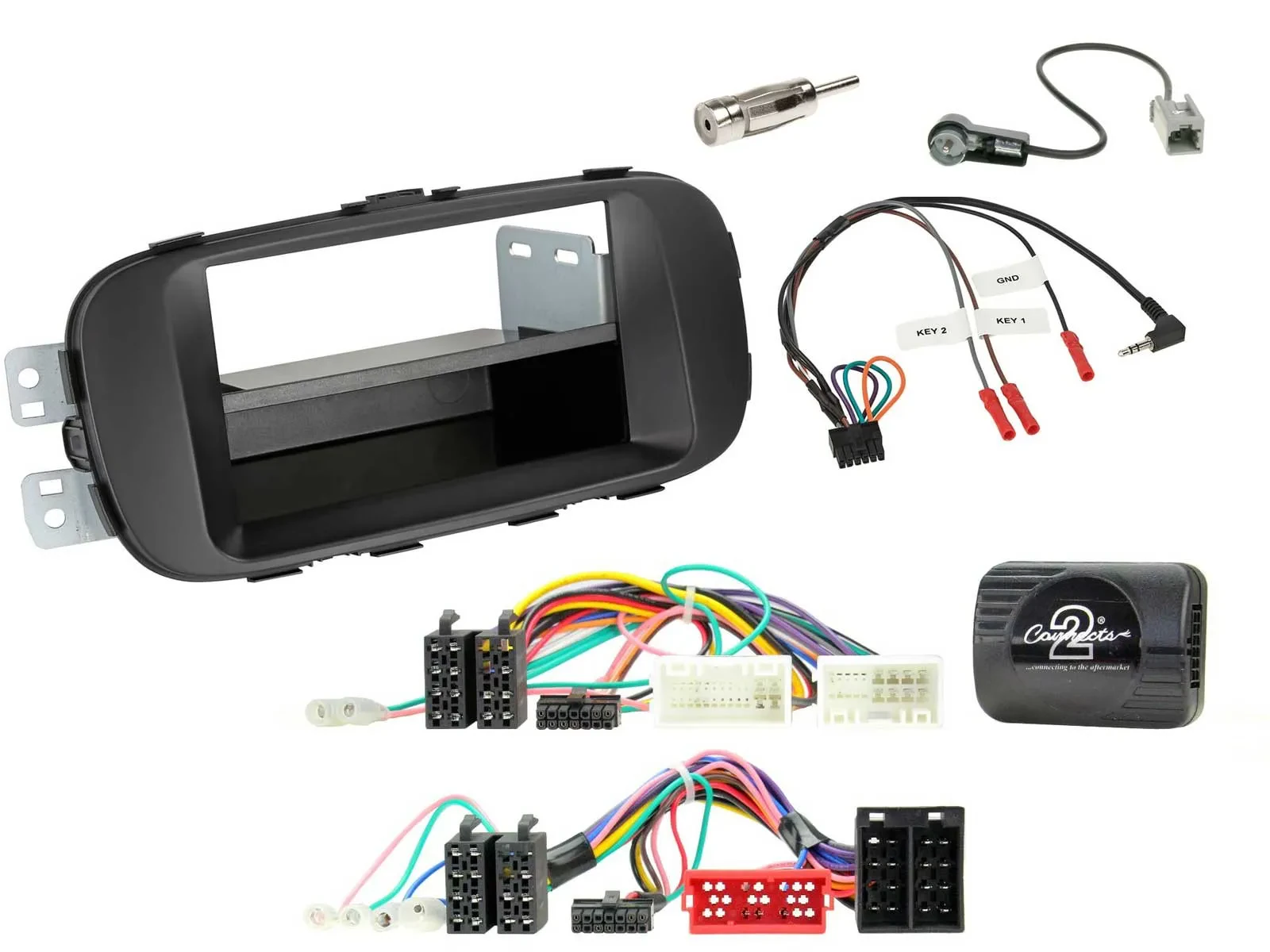 Radioset Lenkradadapter DIN Autoradio für Kia Soul 2014-2019 schwarz