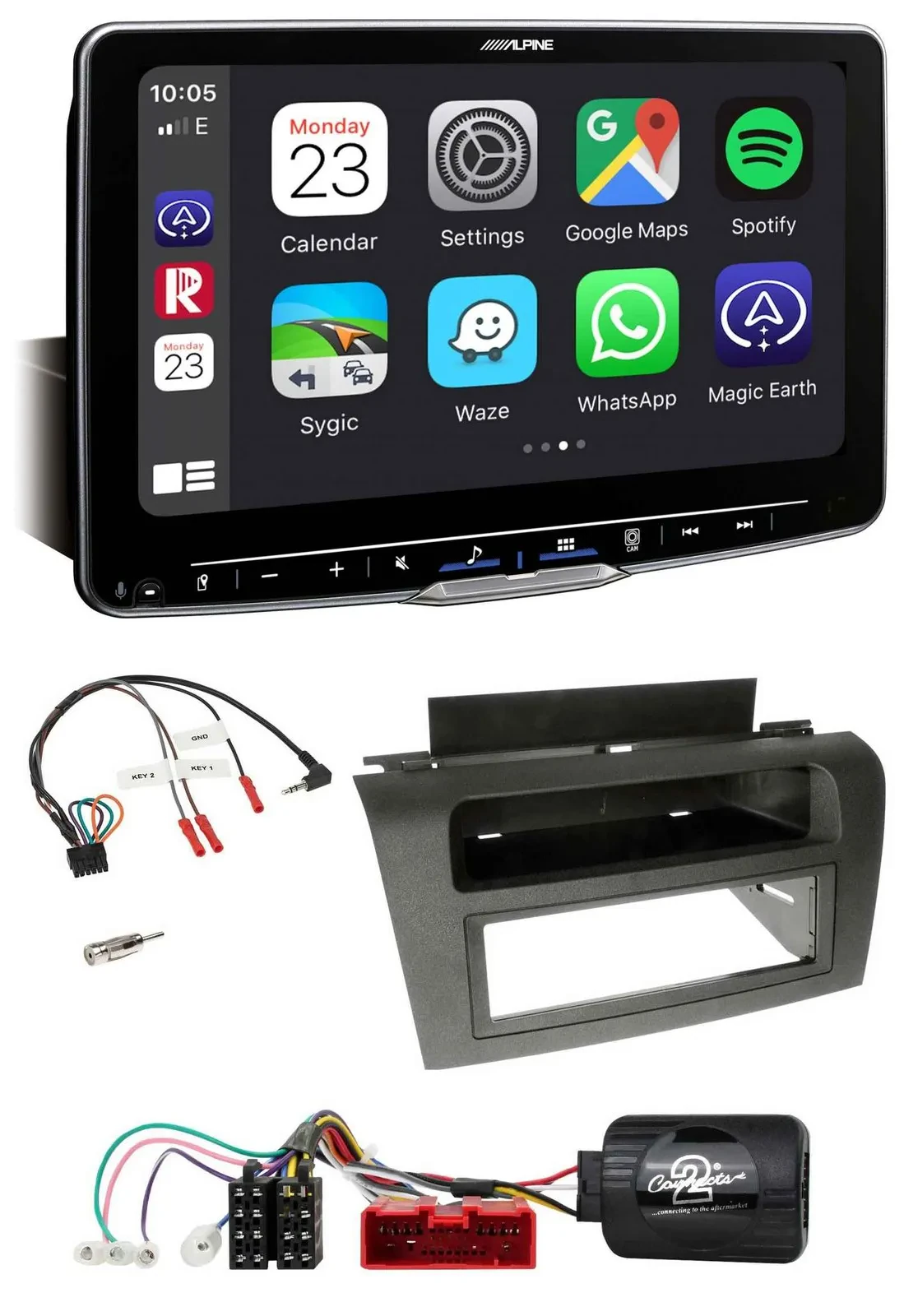Автомагнитола для Mazda 3 (2003–2009) Alpine Bluetooth USB DAB с поддержкой кнопок на руле