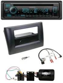 Автомагнитола Kenwood Bluetooth DAB CD USB для Fiat Stilo 2001–2007 черная