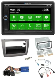 Blaupunkt Bluetooth 2DIN Lenkrad DAB USB TMC Navigation für Alfa Romeo Mito 13-1