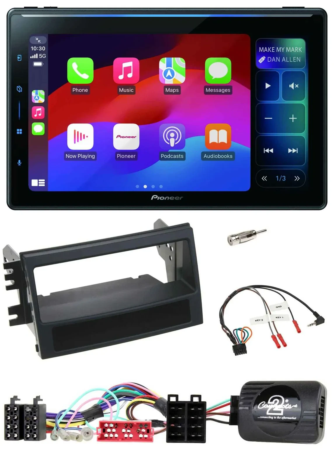 Pioneer Bluetooth DAB Lenkrad USB Autoradio für Kia Soul (2009-2011)