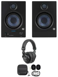 Pair Presonus Eris 4.5BT 2nd Gen 4.5" Studio Monitors w/Bluetooth + Headphones