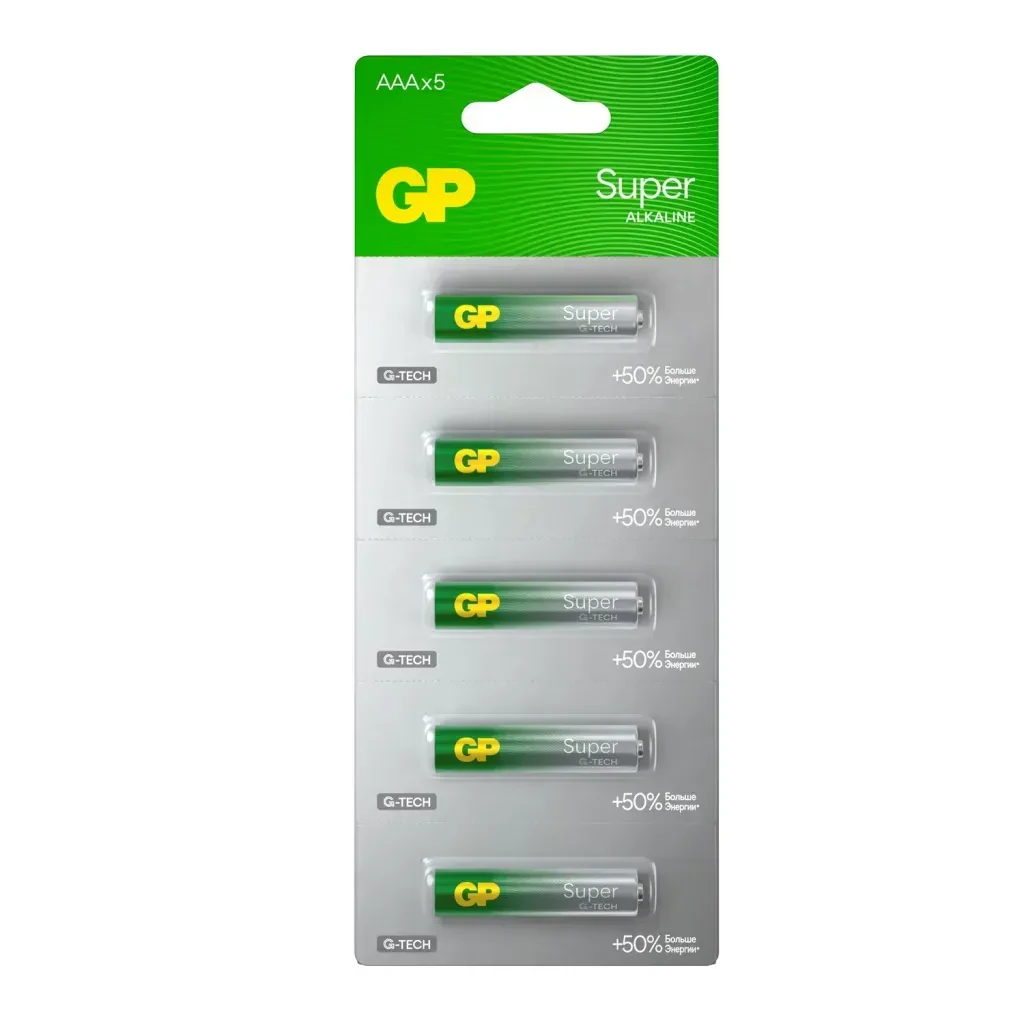 Элемент питания GP Super Alkaline G-TECH ААА (5 штук)