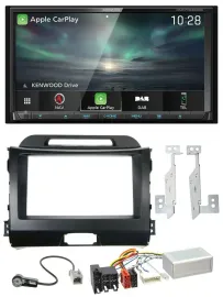 Автомагнитола для Kia Sportage 3 (2010–2015) Kenwood 2-DIN, Bluetooth, USB, DAB, Navigation, TMC