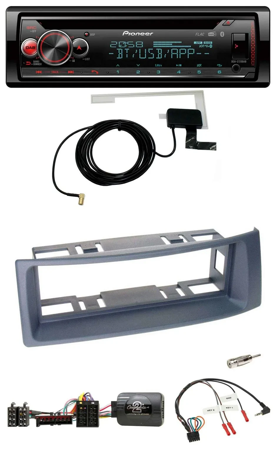 Pioneer DAB CD Lenkrad USB Bluetooth Autoradio für Renault Scenic Megane 1996-20