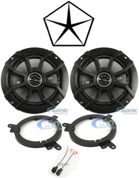 Kicker 6.5" Front Factory Speaker Replacement Kit For 1999-2004 Chrysler 300M