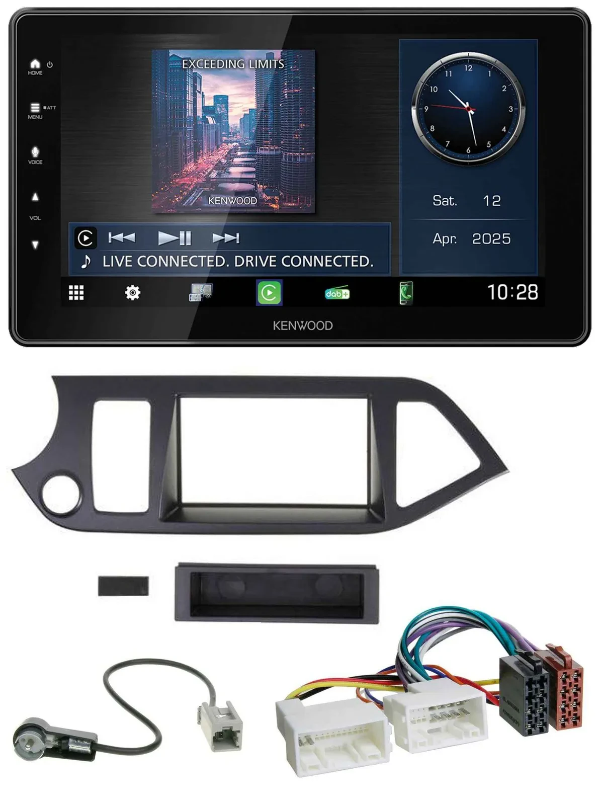 Автомагнитола Kenwood Bluetooth USB DAB для Kia Picanto (с 2011, Start-Stop)