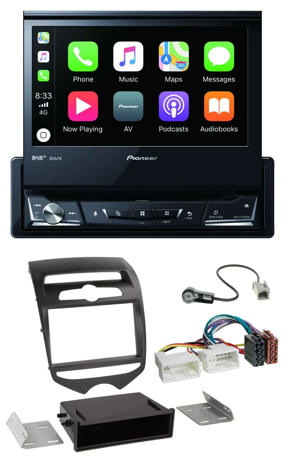 Pioneer DVD Bluetooth DAB USB MP3 Autoradio für Hyundai ix20 (ab 10) man. Klima