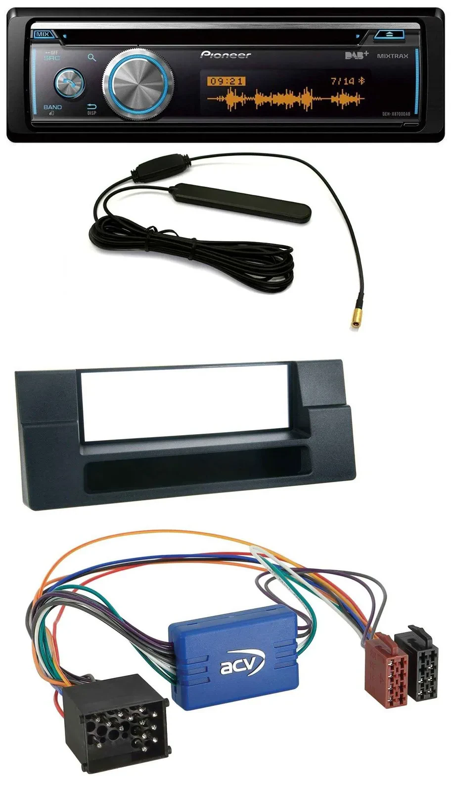 Pioneer CD USB Bluetooth DAB MP3 Autoradio für BMW 5er E39 X5 E53 Ablagefach Akt