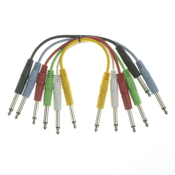 Патч-кабель инструментальный Music Store Basic Standard Mono Patch Cable 0.15 м (6 штук)