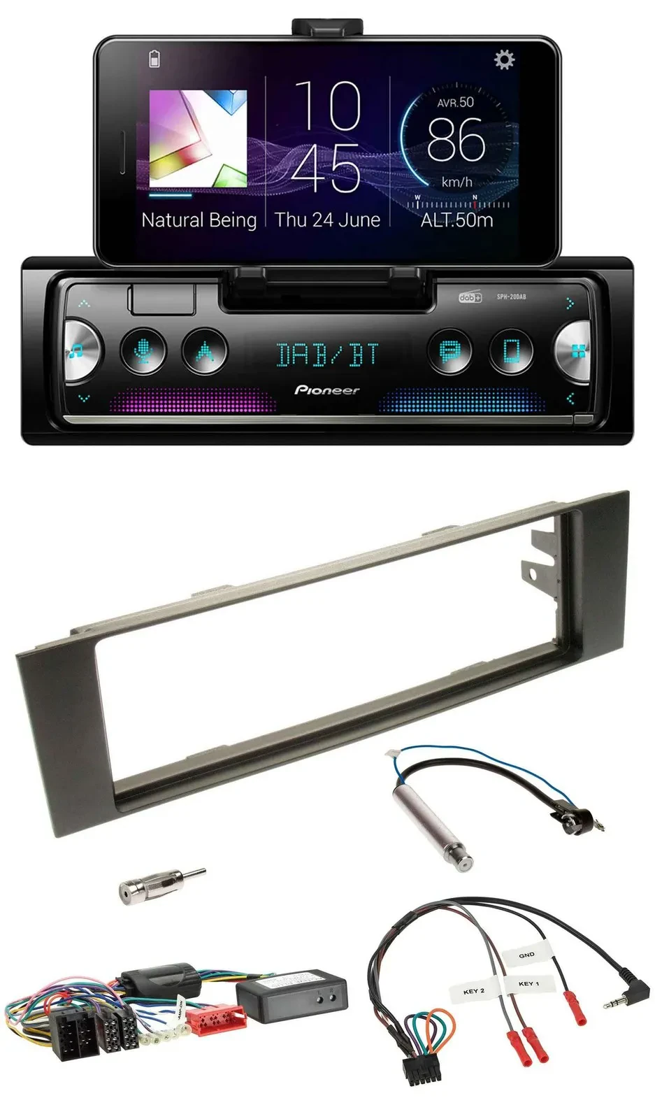 Pioneer USB Lenkrad Bluetooth DAB Autoradio für Audi A3 03-06 Teilsystemadapter