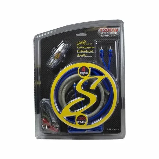 Stinger SS1200XS 1200W 4 Gauge Complete OFC Copper Amplifier Installation Kit