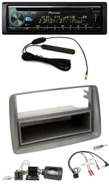 Автомагнитола для Fiat Panda (169) 2007–2012 Pioneer CD/MP3, DAB, USB, поддержка кнопок на руле, серый