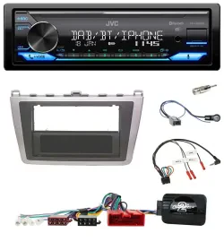 JVC Bluetooth DAB USB Lenkrad Autoradio für Mazda 6 08-12 silber schwarz