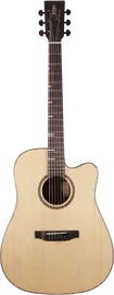 Акустическая гитара Tyma HDC-350S Dreadnought Cutaway Natural с чехлом