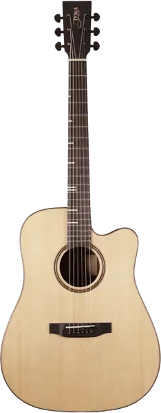 Акустическая гитара Tyma HDC-350S Dreadnought Cutaway Natural с чехлом