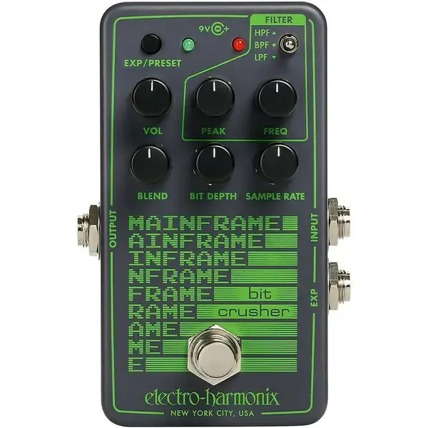 Педаль эффектов для электрогитары Electro-Harmonix Mainframe Bit Crusher Effects Pedal Gray