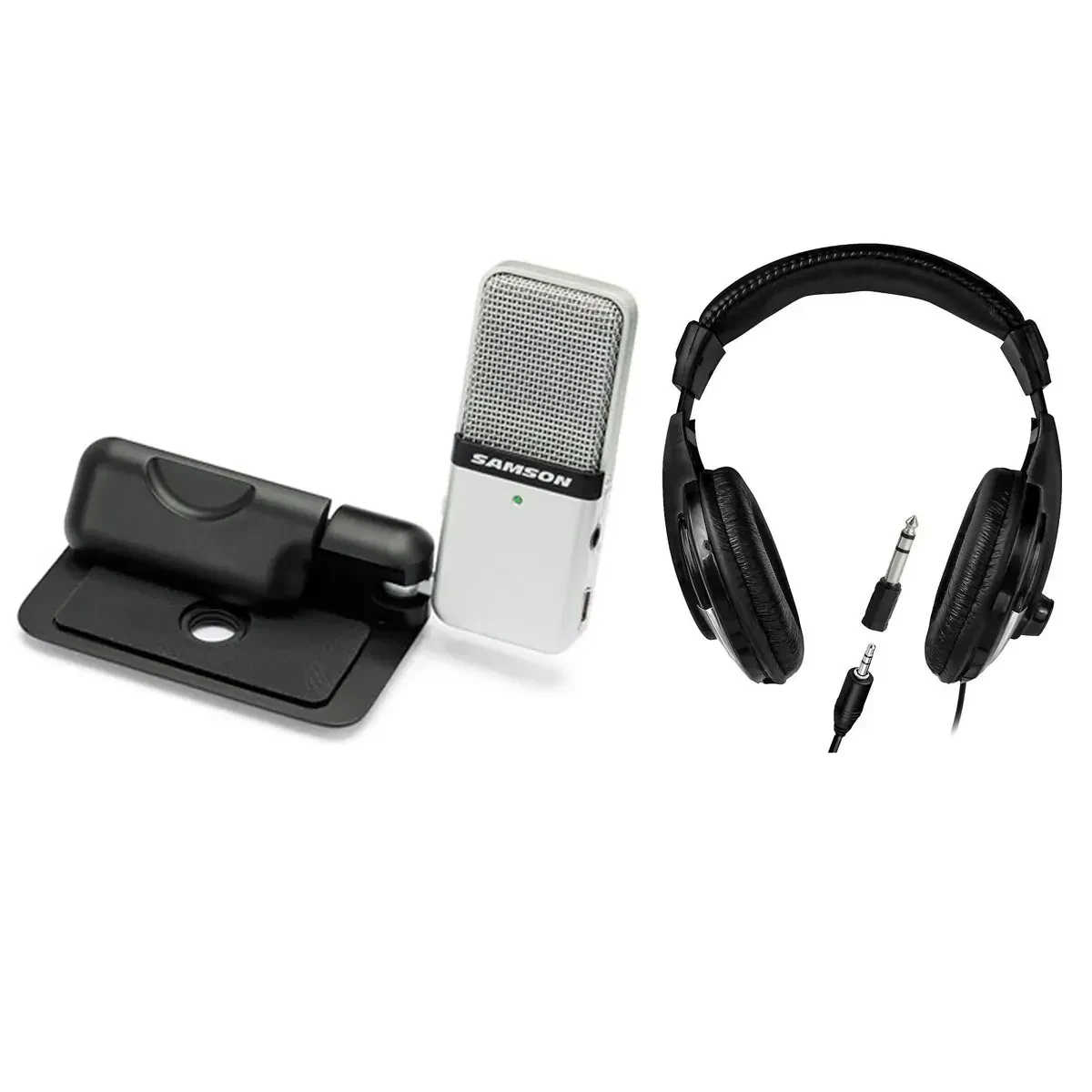 Samson Go Mic USB Microphone for Mac and PC Computers W/HA Monitor Headphones