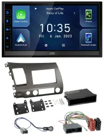 JVC DAB Bluetooth MP3 USB 2DIN Autoradio für Honda Civic Hybrid FD3 06-10 anthra