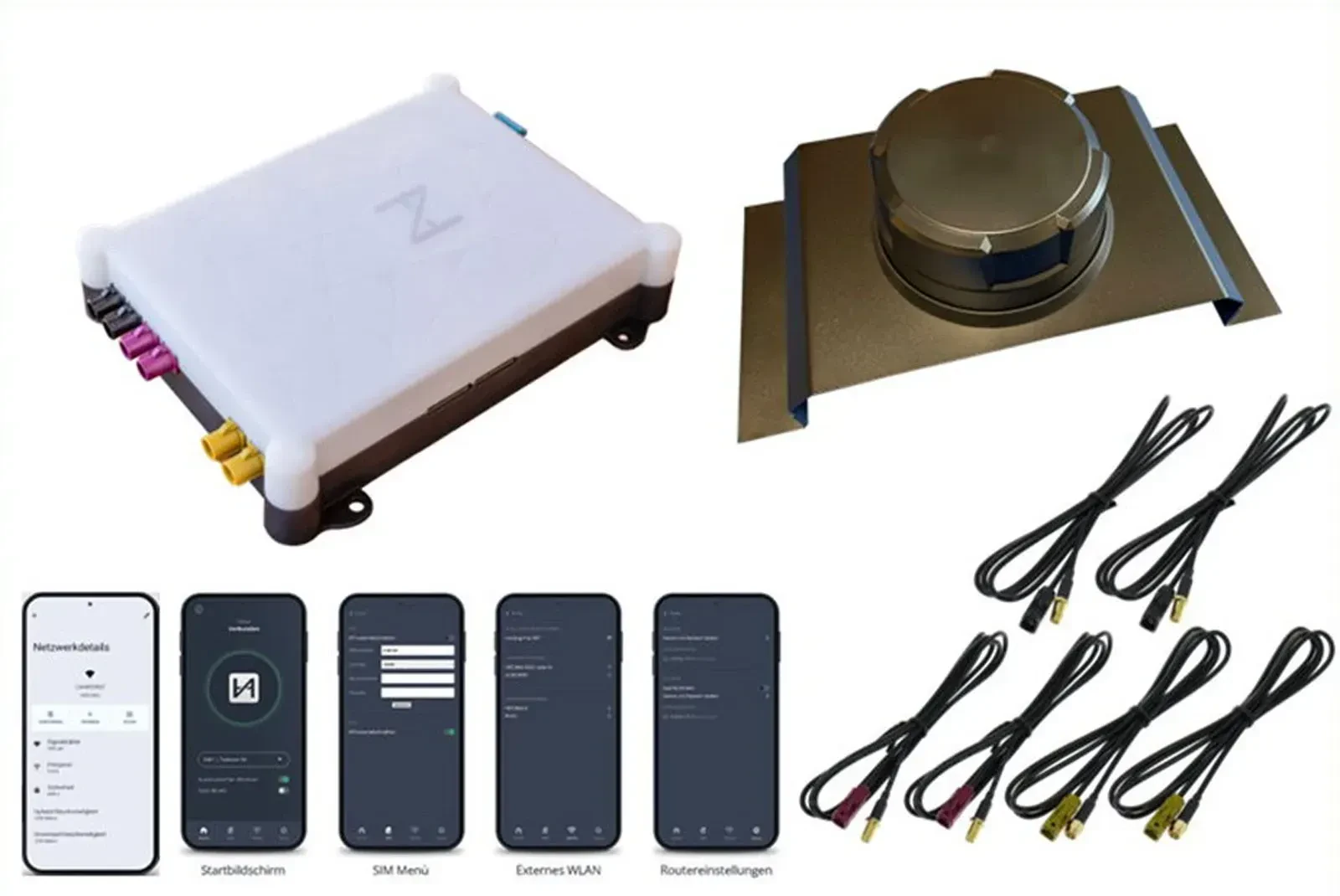 Dietz CamperNet Pro Panorama Antenne ANT515B schwarz 1,5m Kabelsatz Träger CN2-P