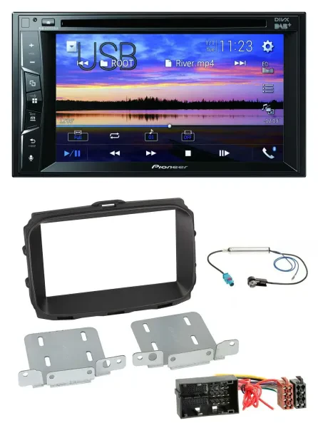 Pioneer Bluetooth 2DIN USB DVD DAB MP3 Autoradio für Alfa Giulietta 940 Facelift