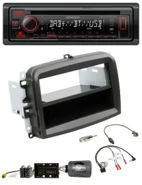 Kenwood Lenkrad CD USB Bluetooth DAB Autoradio für Fiat 500 L (ab 2012)