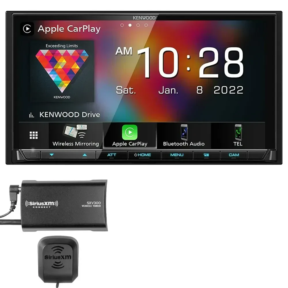 Автомагнитола Kenwood DMX9708S 6.95", 2-DIN (набор) с тюнером SiriusXM SXV300V1
