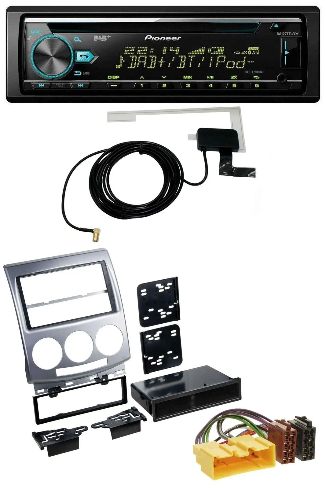 Pioneer MP3 AUX CD USB DAB Autoradio für Mazda 5 (2005-2010)