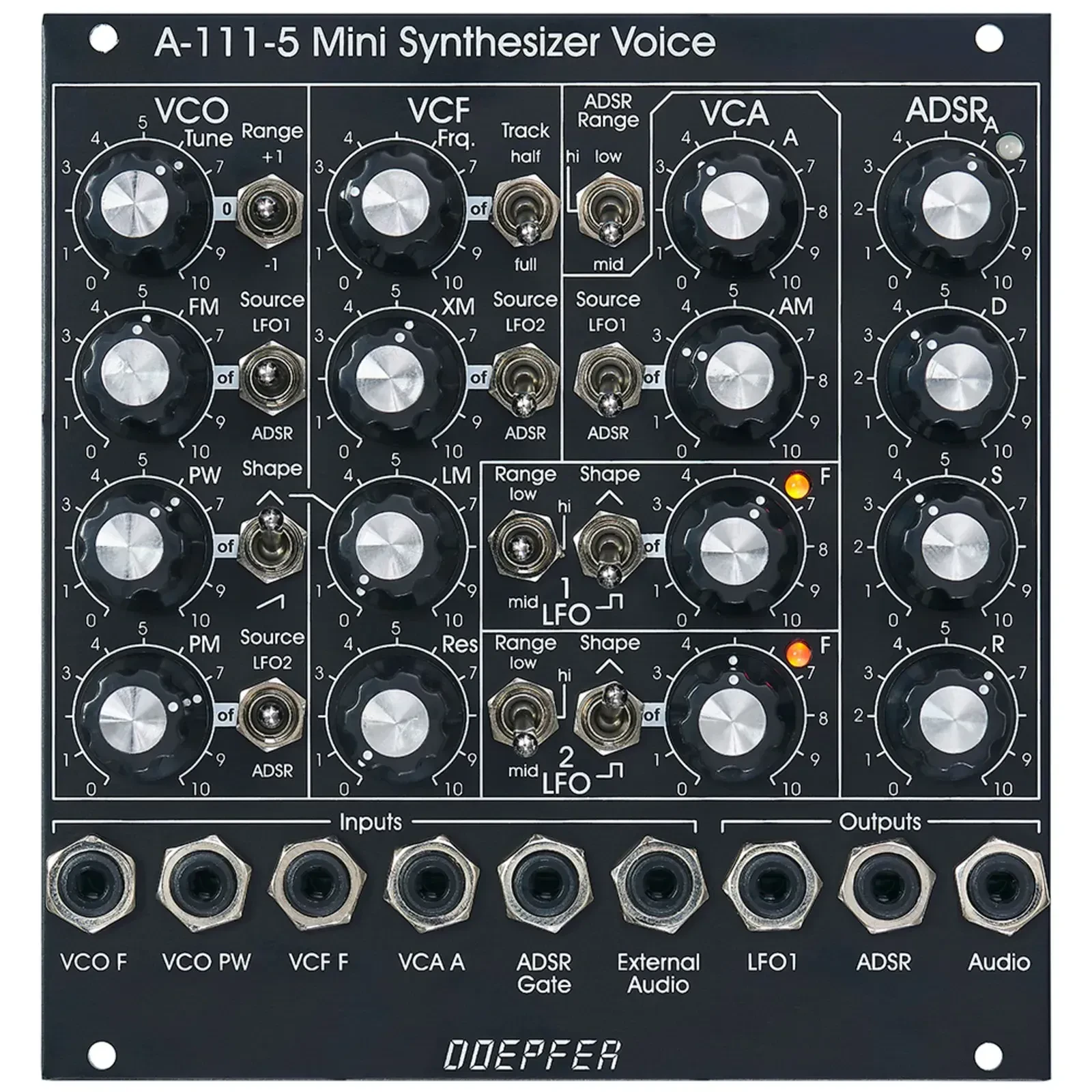 Модульный студийный синтезатор Doepfer A-111-5v Mini Synth Voice Vintage Edition