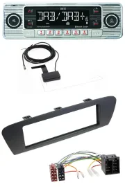 Dietz Bluetooth USB MP3 DAB Autoradio für Renault Scenic (ab 09) - braun