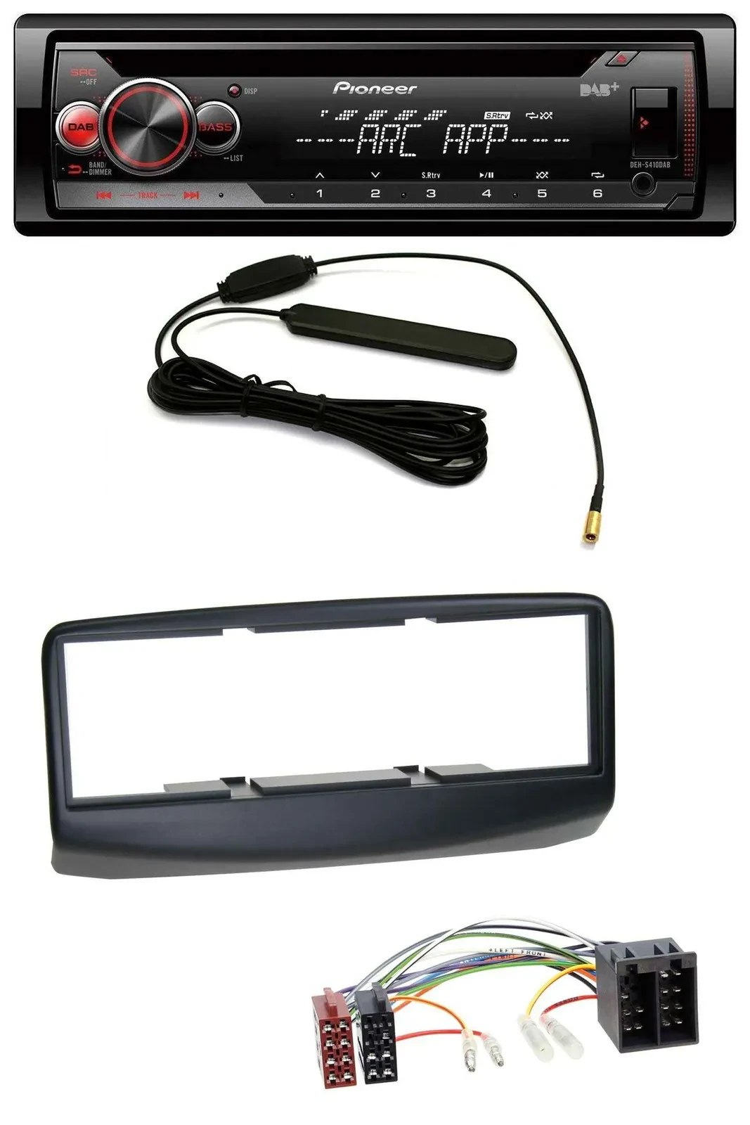 Pioneer CD USB AUX DAB MP3 Autoradio für Fiat Multipla 186 Facelift 2006-2010