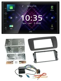Автомагнитола для Seat Ibiza JVC 2DIN, DAB, Bluetooth, USB, MP3, цвет Tuam Grey