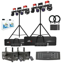 Chauvet DJ GigBAR Move + ILS 5-in-1 Multi Effect Light Systems Pair w Fog Mac...