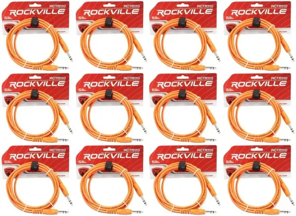 Коммутационный кабель Rockville RCTR110O Orange 3 м (12 штук)