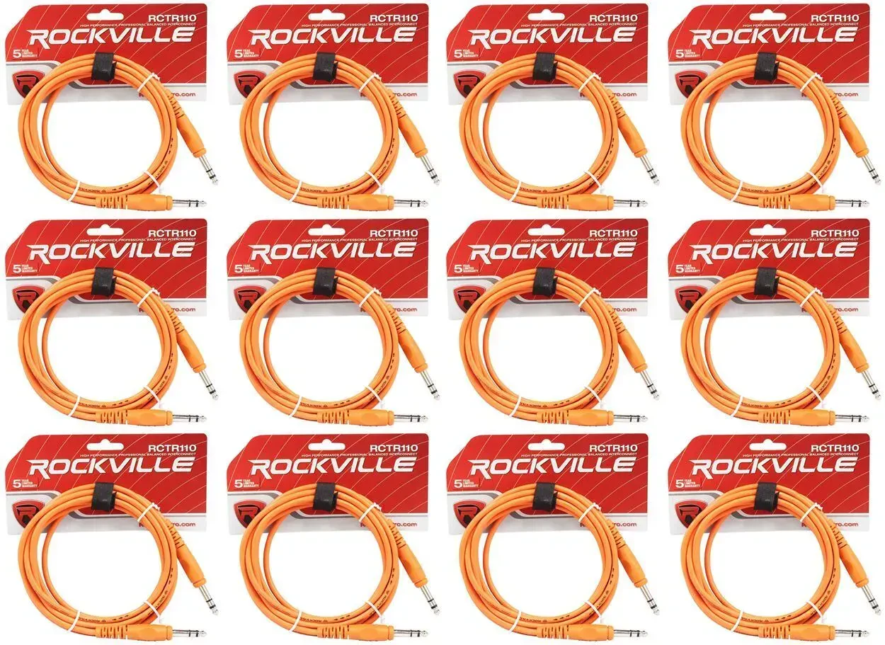 Коммутационный кабель Rockville RCTR110O Orange 3 м (12 штук)