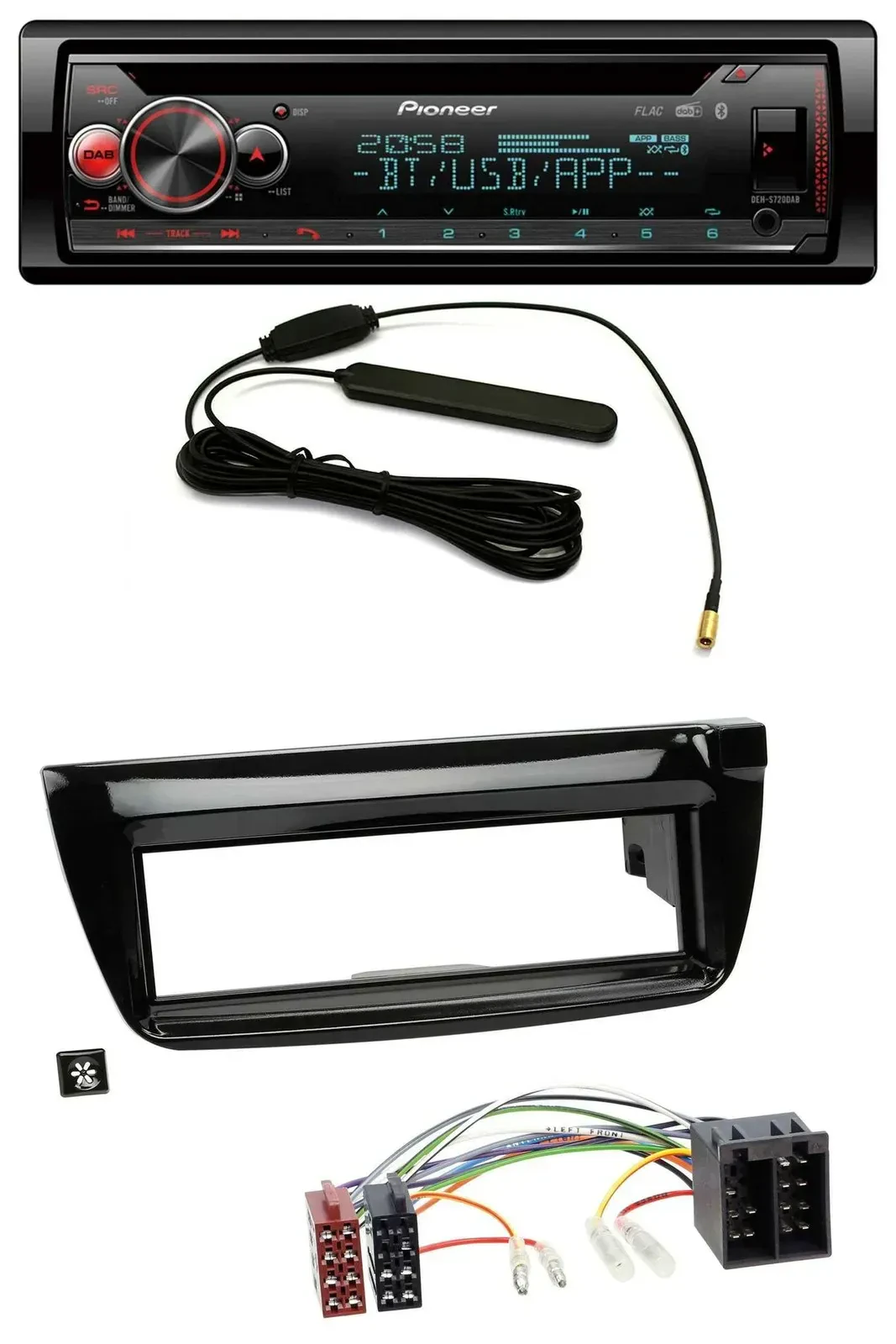 Автомагнитола Pioneer CD/USB/MP3/Bluetooth DAB для Opel Combo (с 2011) и Fiat Doblo (2012–2015)