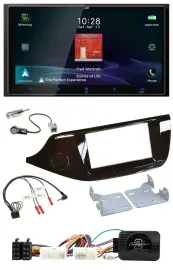 JVC USB Bluetooth 2DIN DAB Lenkrad Autoradio für Kia Ceed ab 2012 glänzend ohne