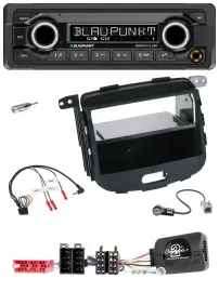 Blaupunkt Bluetooth DAB Lenkrad USB Autoradio für Hyundai i10 09-13 schwarz Rubb