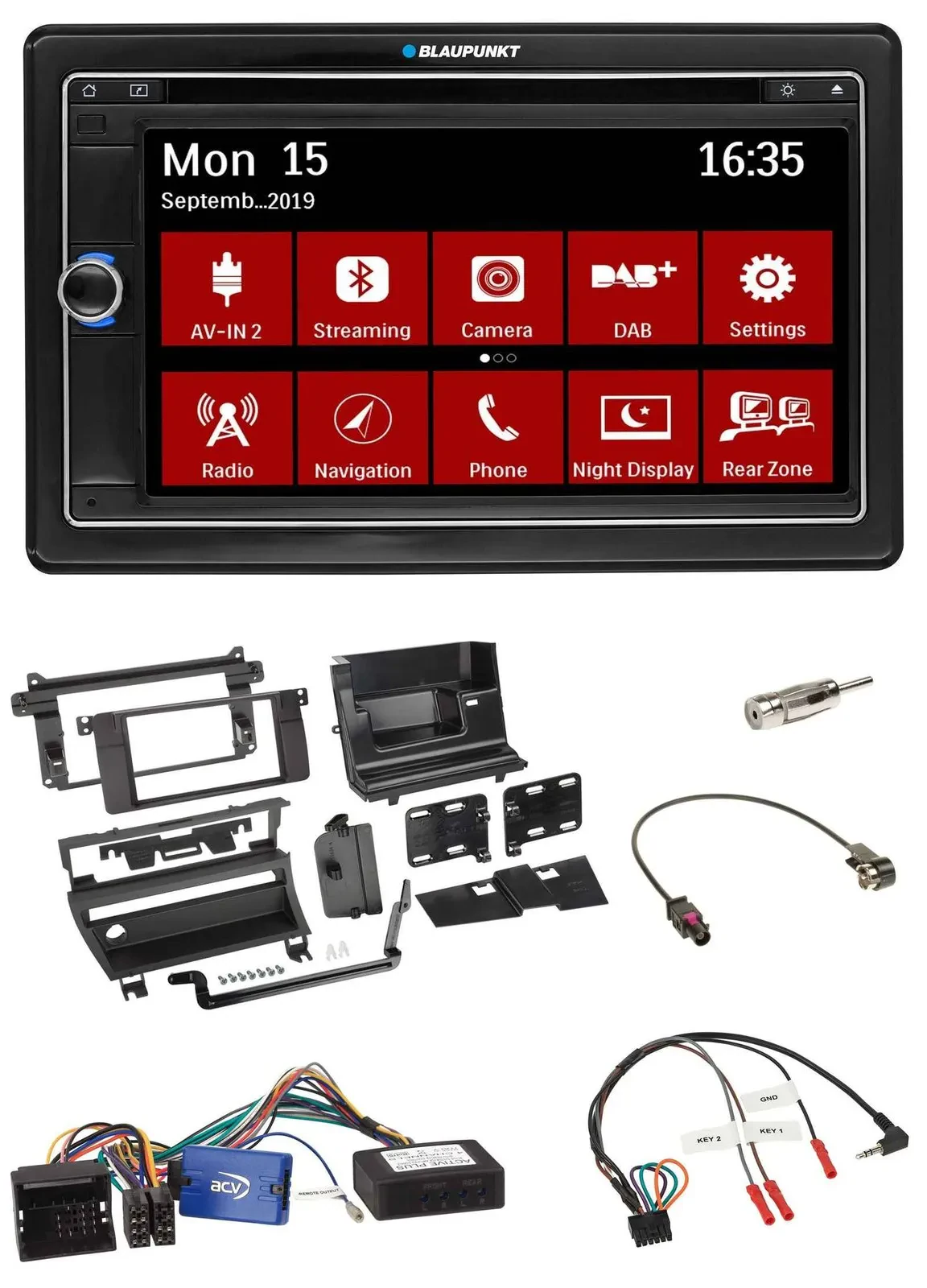 Blaupunkt Lenkrad DAB TMC 2DIN USB Bluetooth Navigation für BMW 3er E46 02-06 1